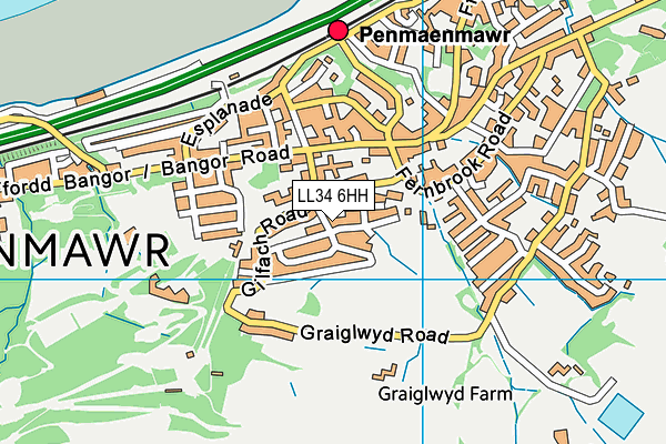 LL34 6HH map - OS VectorMap District (Ordnance Survey)