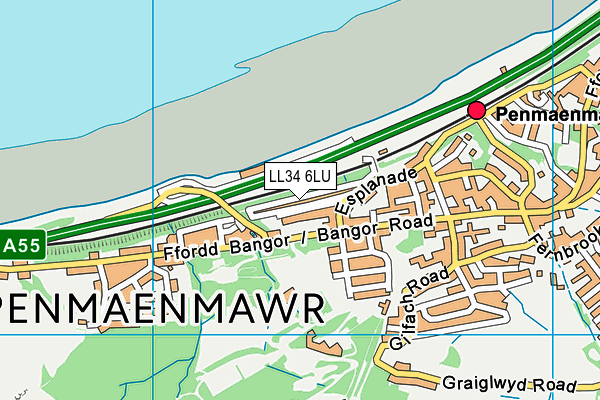 LL34 6LU map - OS VectorMap District (Ordnance Survey)