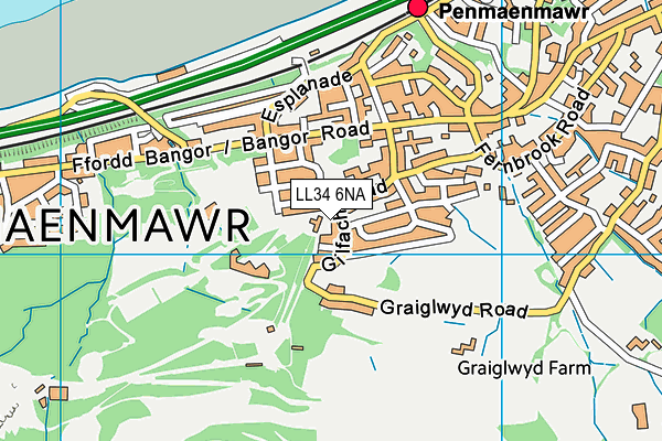LL34 6NA map - OS VectorMap District (Ordnance Survey)