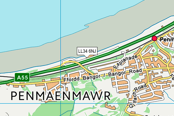 LL34 6NJ map - OS VectorMap District (Ordnance Survey)