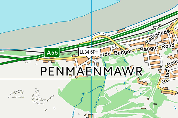 LL34 6PH map - OS VectorMap District (Ordnance Survey)