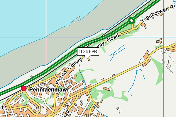 LL34 6PR map - OS VectorMap District (Ordnance Survey)