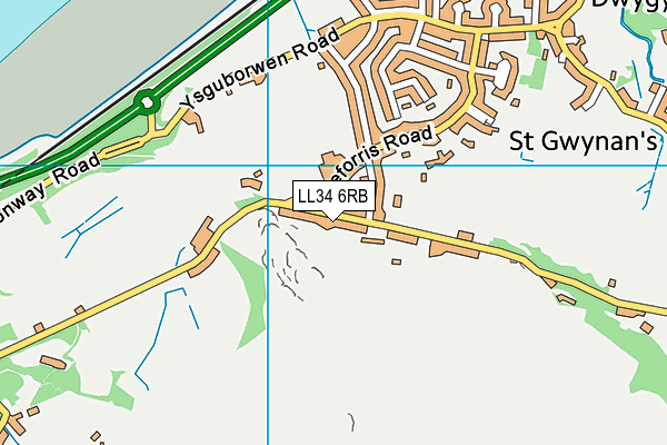 LL34 6RB map - OS VectorMap District (Ordnance Survey)
