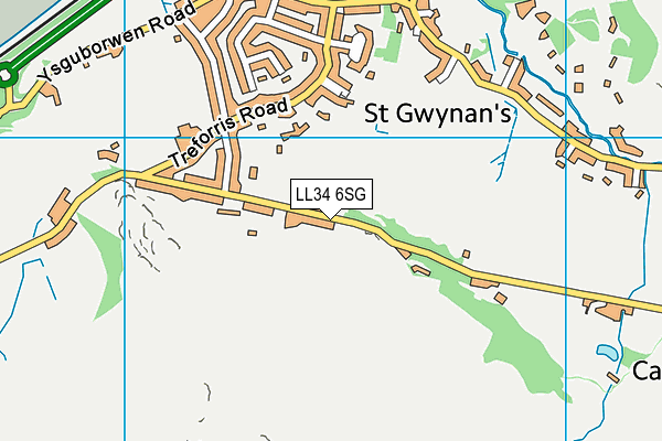 LL34 6SG map - OS VectorMap District (Ordnance Survey)