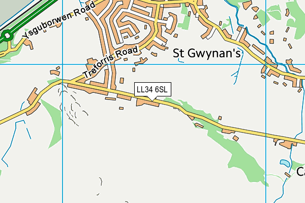 LL34 6SL map - OS VectorMap District (Ordnance Survey)