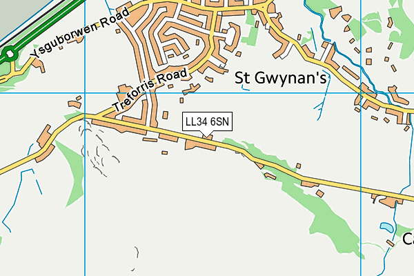 LL34 6SN map - OS VectorMap District (Ordnance Survey)