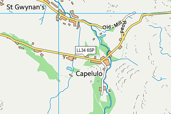 LL34 6SP map - OS VectorMap District (Ordnance Survey)