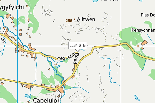 LL34 6TB map - OS VectorMap District (Ordnance Survey)