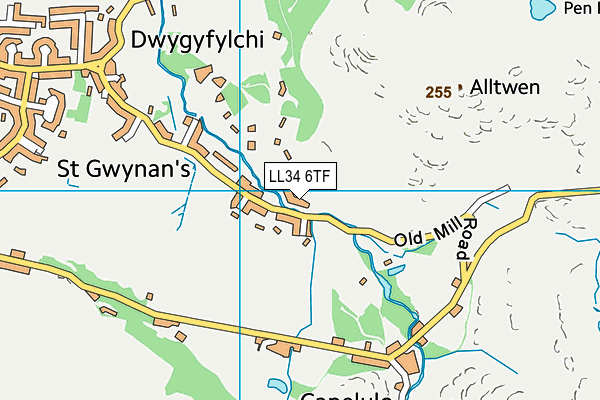 LL34 6TF map - OS VectorMap District (Ordnance Survey)