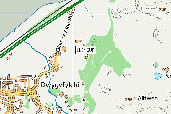 LL34 6UF map - OS VectorMap District (Ordnance Survey)