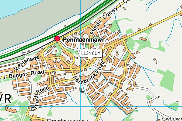 LL34 6UY map - OS VectorMap District (Ordnance Survey)