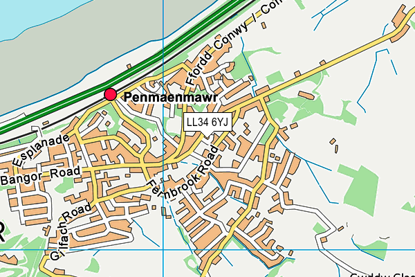 LL34 6YJ map - OS VectorMap District (Ordnance Survey)