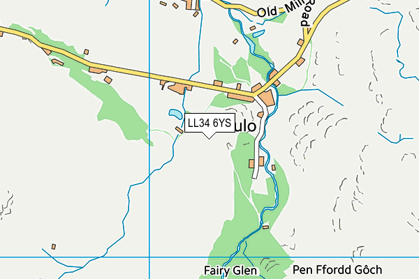 LL34 6YS map - OS VectorMap District (Ordnance Survey)