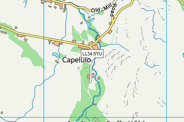 LL34 6YU map - OS VectorMap District (Ordnance Survey)