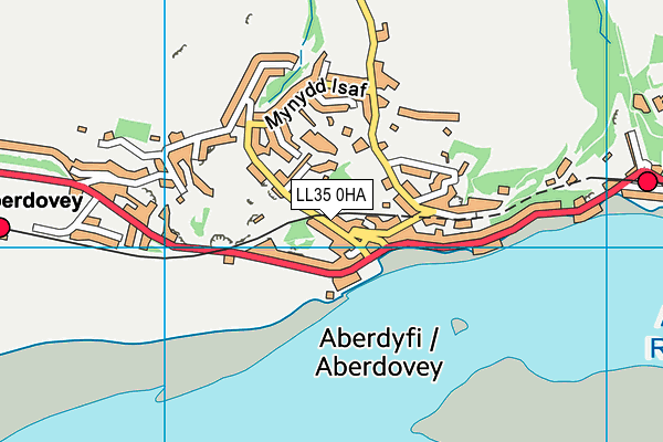 LL35 0HA map - OS VectorMap District (Ordnance Survey)