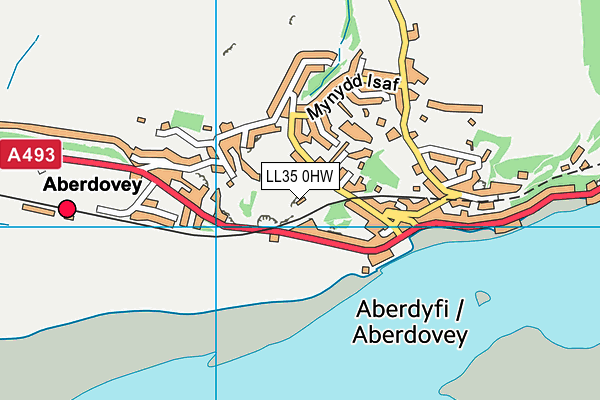 LL35 0HW map - OS VectorMap District (Ordnance Survey)