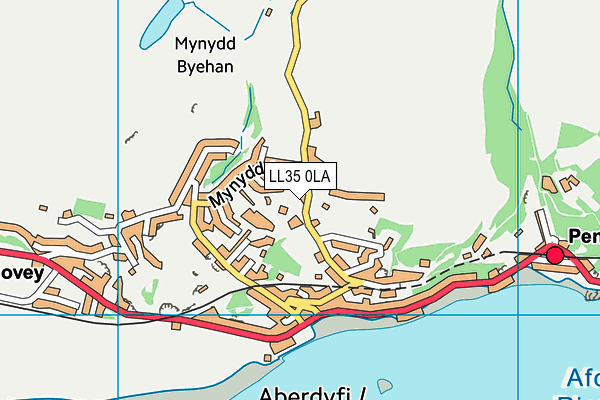 LL35 0LA map - OS VectorMap District (Ordnance Survey)