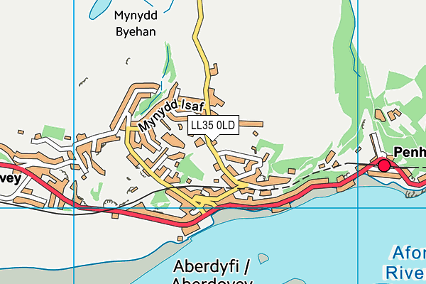 LL35 0LD map - OS VectorMap District (Ordnance Survey)