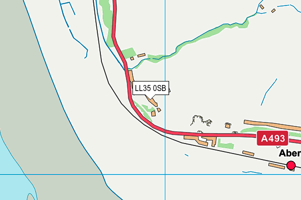 LL35 0SB map - OS VectorMap District (Ordnance Survey)