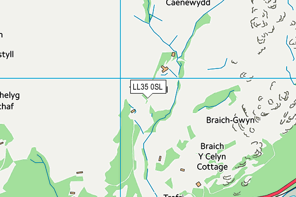 LL35 0SL map - OS VectorMap District (Ordnance Survey)