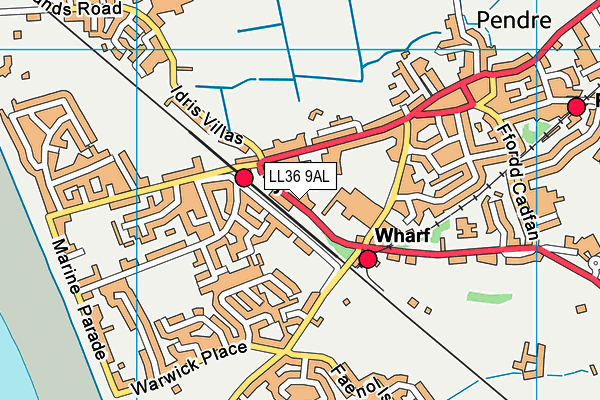 LL36 9AL map - OS VectorMap District (Ordnance Survey)