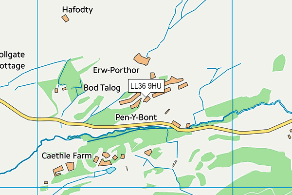 LL36 9HU map - OS VectorMap District (Ordnance Survey)