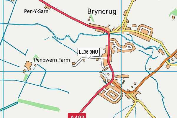 LL36 9NU map - OS VectorMap District (Ordnance Survey)