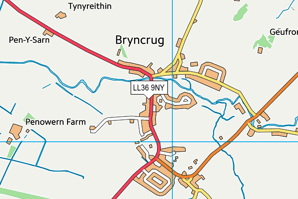 LL36 9NY map - OS VectorMap District (Ordnance Survey)