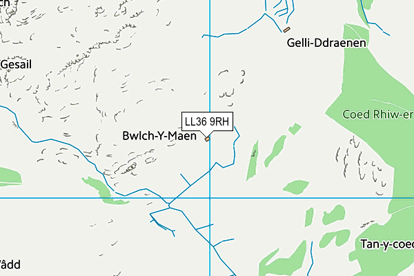 LL36 9RH map - OS VectorMap District (Ordnance Survey)