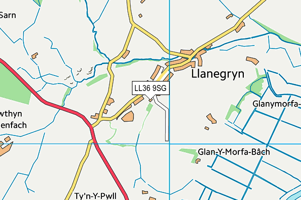 Ysgol Craig y Deryn map (LL36 9SG) - OS VectorMap District (Ordnance Survey)