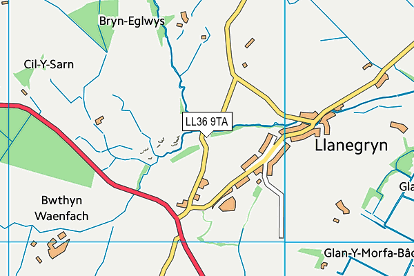 LL36 9TA map - OS VectorMap District (Ordnance Survey)