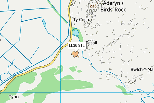 LL36 9TL map - OS VectorMap District (Ordnance Survey)