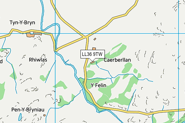 LL36 9TW map - OS VectorMap District (Ordnance Survey)