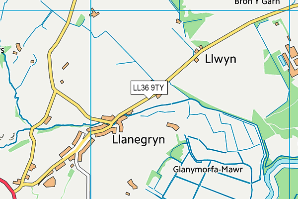 LL36 9TY map - OS VectorMap District (Ordnance Survey)