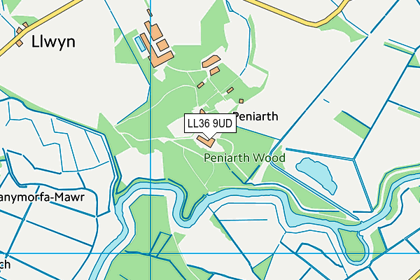 LL36 9UD map - OS VectorMap District (Ordnance Survey)