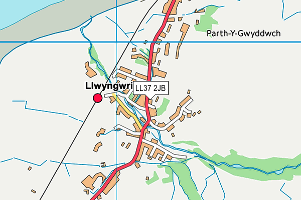 LL37 2JB map - OS VectorMap District (Ordnance Survey)