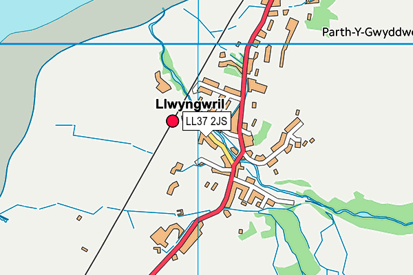 LL37 2JS map - OS VectorMap District (Ordnance Survey)