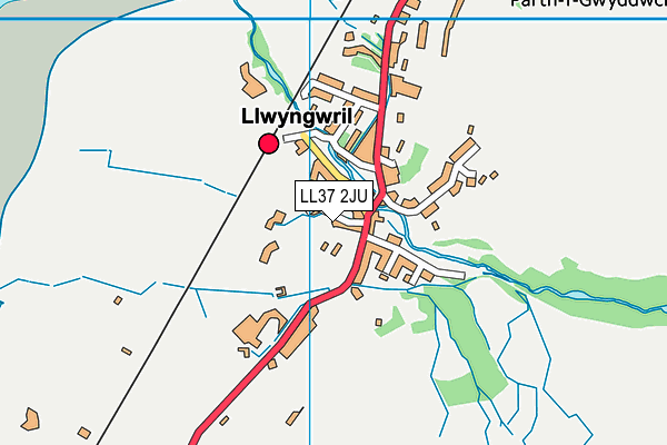 LL37 2JU map - OS VectorMap District (Ordnance Survey)