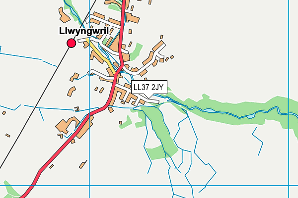 LL37 2JY map - OS VectorMap District (Ordnance Survey)
