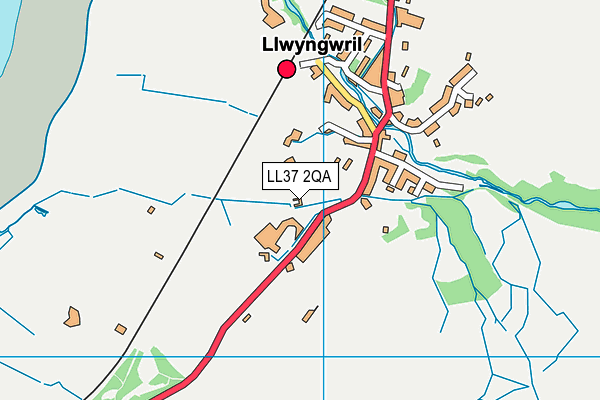 LL37 2QA map - OS VectorMap District (Ordnance Survey)