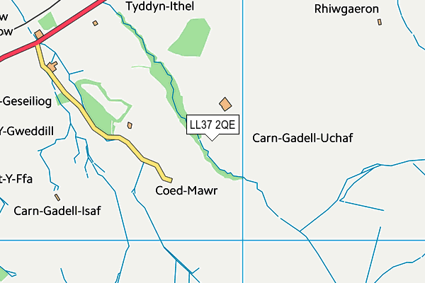 LL37 2QE map - OS VectorMap District (Ordnance Survey)