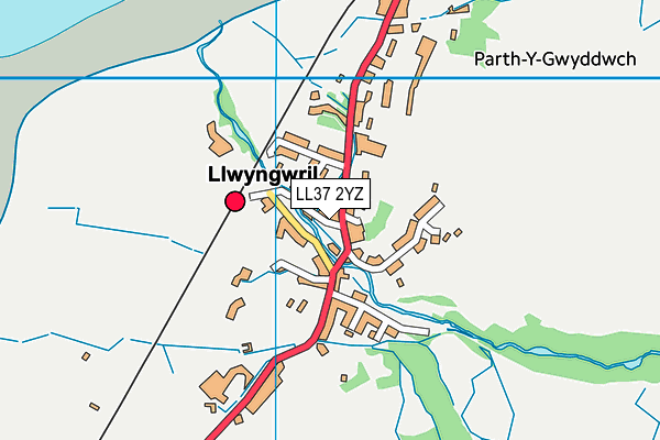LL37 2YZ map - OS VectorMap District (Ordnance Survey)