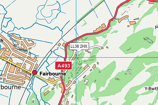 LL38 2HX map - OS VectorMap District (Ordnance Survey)