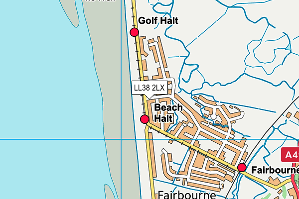 LL38 2LX map - OS VectorMap District (Ordnance Survey)