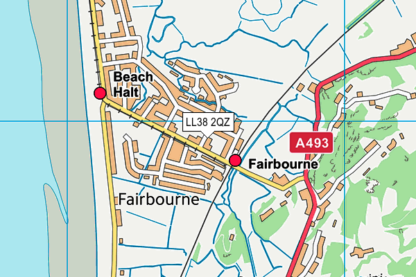 LL38 2QZ map - OS VectorMap District (Ordnance Survey)