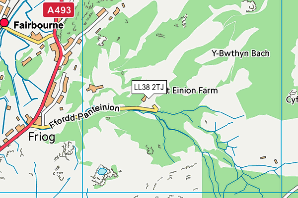 LL38 2TJ map - OS VectorMap District (Ordnance Survey)