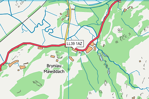 LL39 1AZ map - OS VectorMap District (Ordnance Survey)