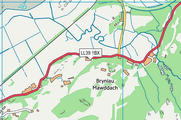 LL39 1BX map - OS VectorMap District (Ordnance Survey)