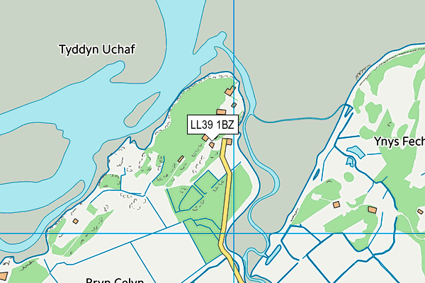 LL39 1BZ map - OS VectorMap District (Ordnance Survey)
