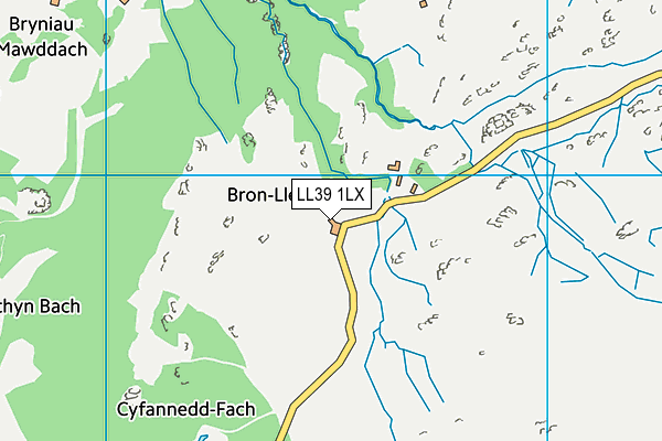 LL39 1LX map - OS VectorMap District (Ordnance Survey)